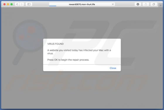 Estafa en ventana emergente Mon-thu (Mac)