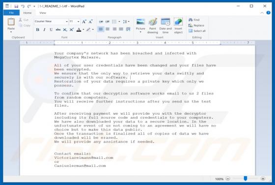 Ransomware M3g4c0rtx