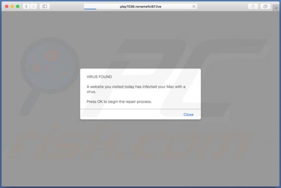 Estafa Ventana Emergente Noname (Mac)