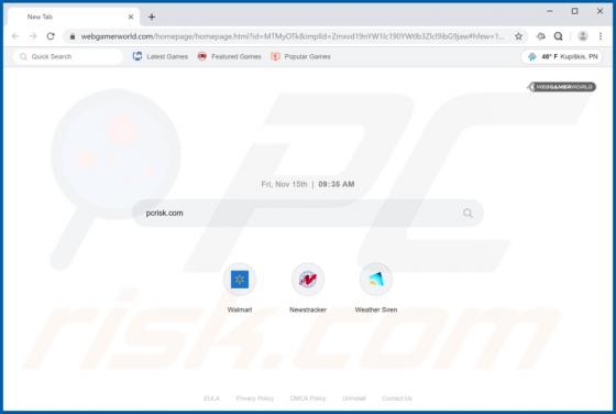 Secuestrador de Navegador "Web Gamer World"