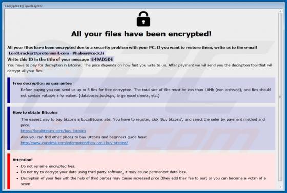 Ransomware SpartCrypt