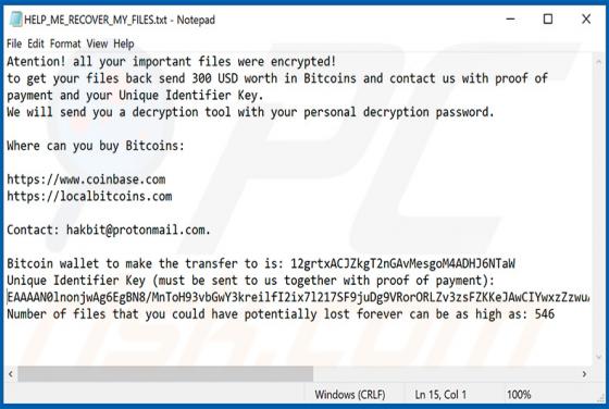 Ransomware Hakbit