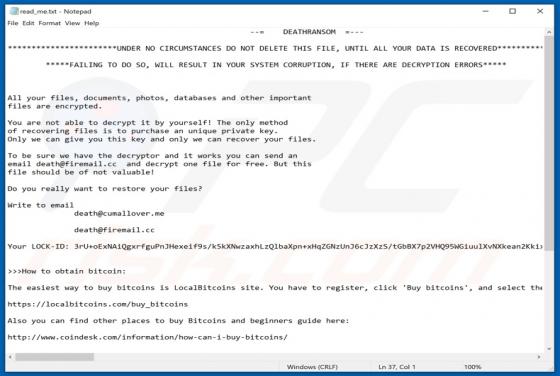 Ransomware DeathRansom