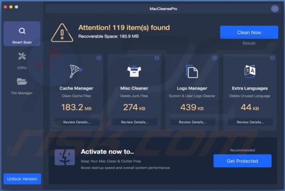 Aplicación No Deseada MacCleansePro (Mac)