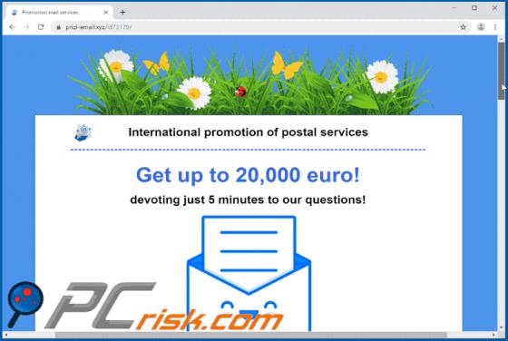 Estafa Ventana Emergente "International promotion of postal services"