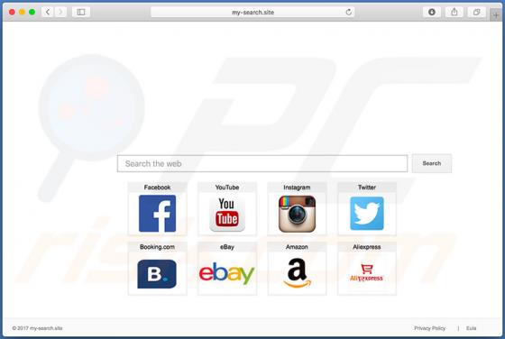 Redirección my-search.site (Mac)