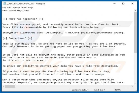 Ransomware Afrodita