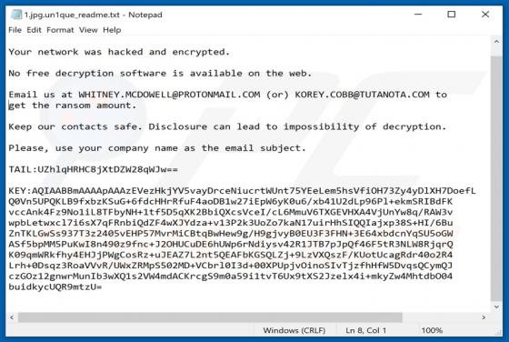 Ransomware Un1que