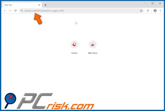 Secuestrador de Navegador "Search by Live PDF Converter"