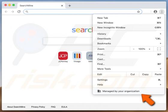 Secuestrador de navegador de Chrome "Managed By Your Organization" (Mac)