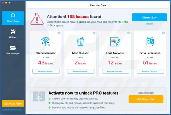 Aplicación No Deseada "Easy Mac Care" (Mac)