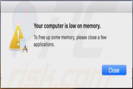 Ventana Emergente "Your Computer Is Low On Memory" (Mac)