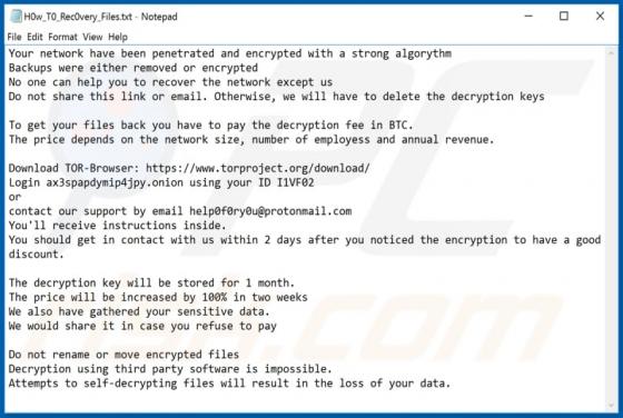 Ransomware PwndLocker