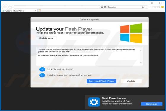 Actualización Falsa de Flash Player (Windows)