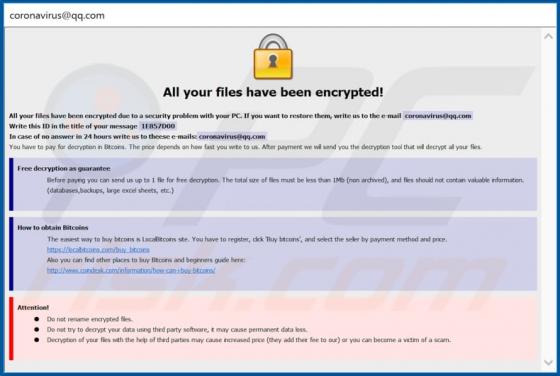 Ransomware Ncov