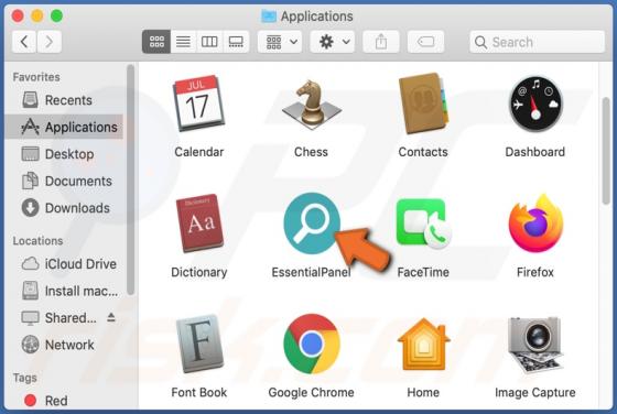 Adware EssentialPanel (Mac)