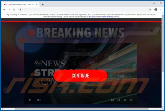 Adware "LiveStreamNewsToday Promos"