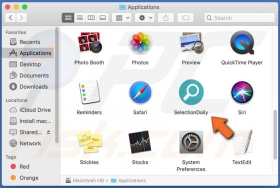 Adware SelectionDaily (Mac)