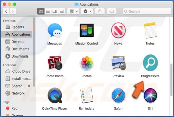 Adware ProgressSite (Mac)