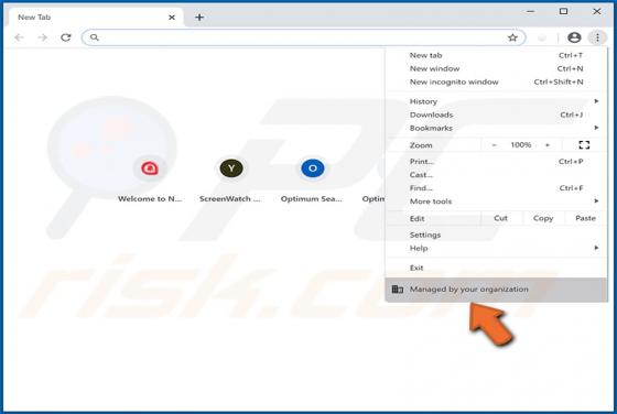 Secuestrador de Navegador de Chrome "Managed By Your Organization" (Windows)