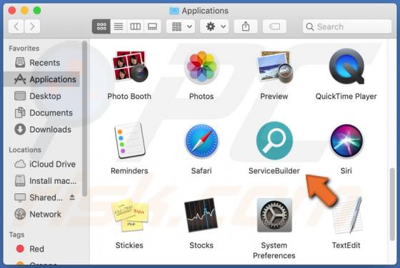 Adware ServiceBuilder (Mac)
