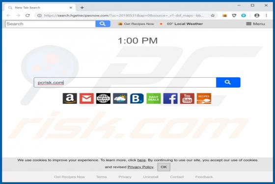 Secuestrador de Navegador "Get Recipes Now"