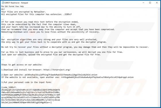 Ransomware NetWalker