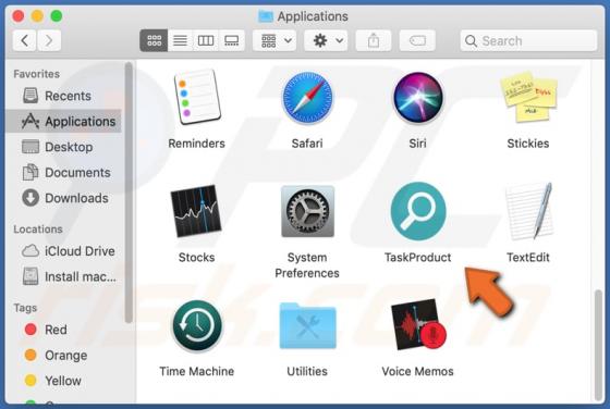 Adware TaskProduct (Mac)
