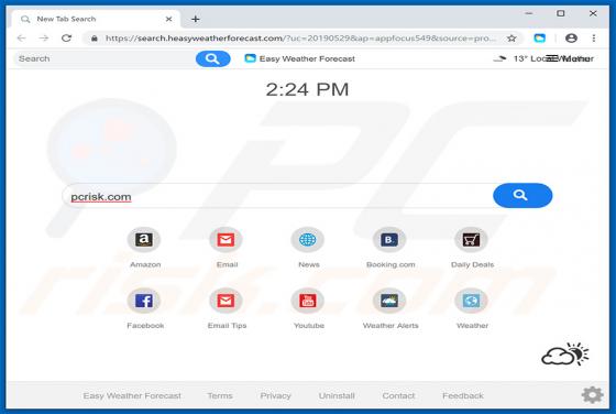 Secuestrador de Navegador "Easy Weather Forecast"