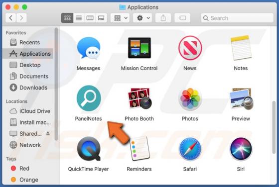 Adware PanelNotes (Mac)