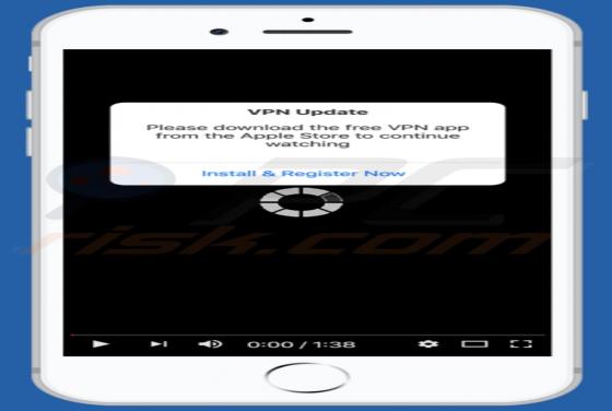 Ventana Emergente Estafa "VPN Update" (Mac)