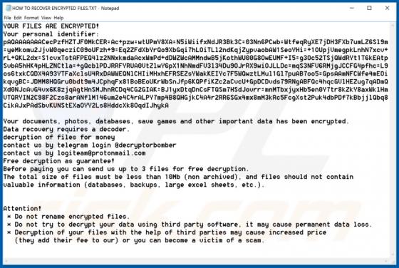 Ransomware Bomba