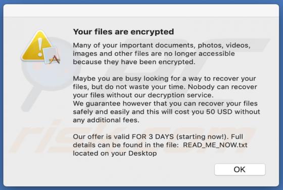 Ransomware EvilQuest (Mac)
