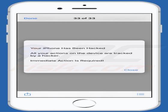 Estafa "Your iPhone Has Been Hacked POP-UP" (Mac)