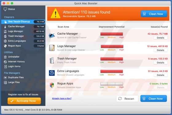 Aplicación No Deseada "Quick Mac Booster" (Mac)
