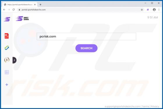 Secuestrador de Navegador SportsHDSearchs